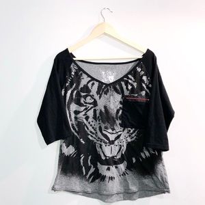 Iron Fist Tiger Half Sleeve Raglan Size XXL